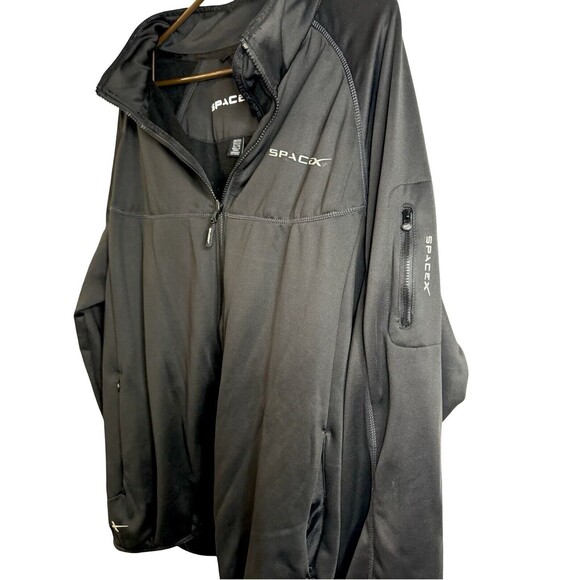 SPACEX - Men’s Black Full Zip Softshell Polyester Jacket - Size XL - Picture 7 of 8